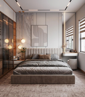 BỘ NỘI THẤT PHÒNG NGỦ ĐẸP GỖ CÔNG NGHIỆP 01